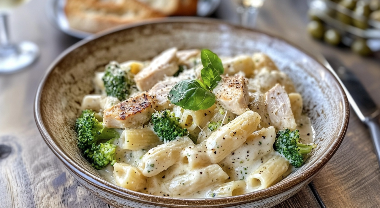 Chicken and broccoli pasta Creamy pasta with chicken Broccoli chicken pasta recipe Chicken and broccoli creamy sauce Easy chicken pasta dinner