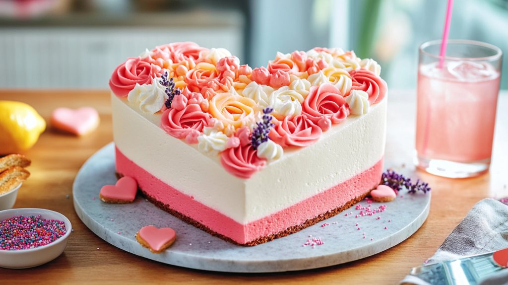 heart shaped cake