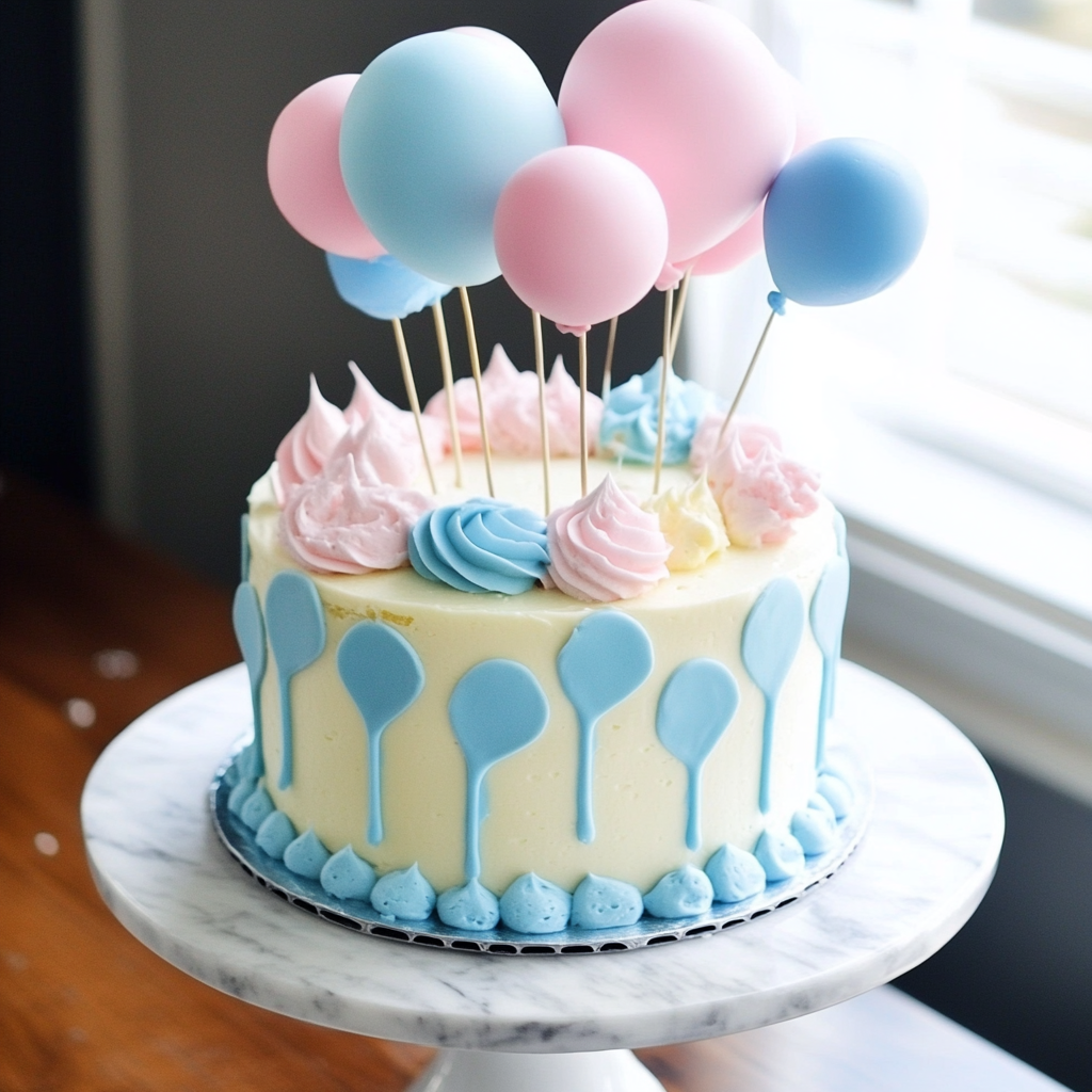 gender reveal cake