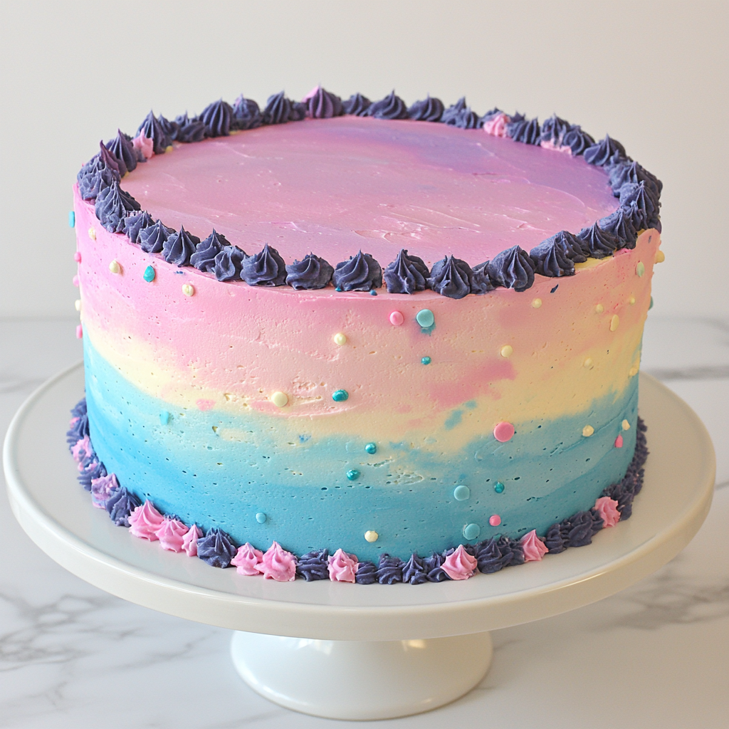 gender reveal cake